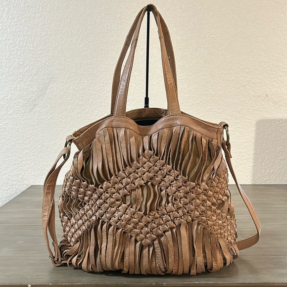 Anthropologie Handbags - Anthropology Day & Mood Crossbody Bag Tote Leather Tote Camel bag